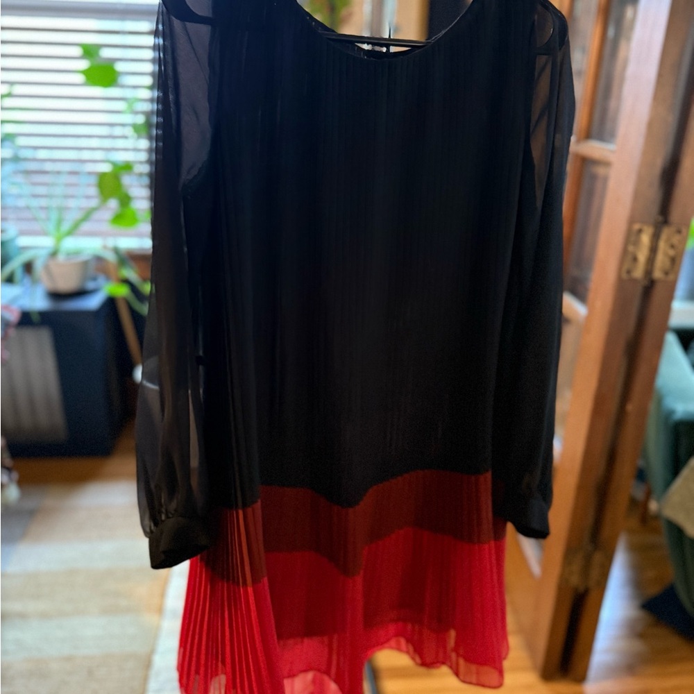 French Connection Elegant Black and Red Dress